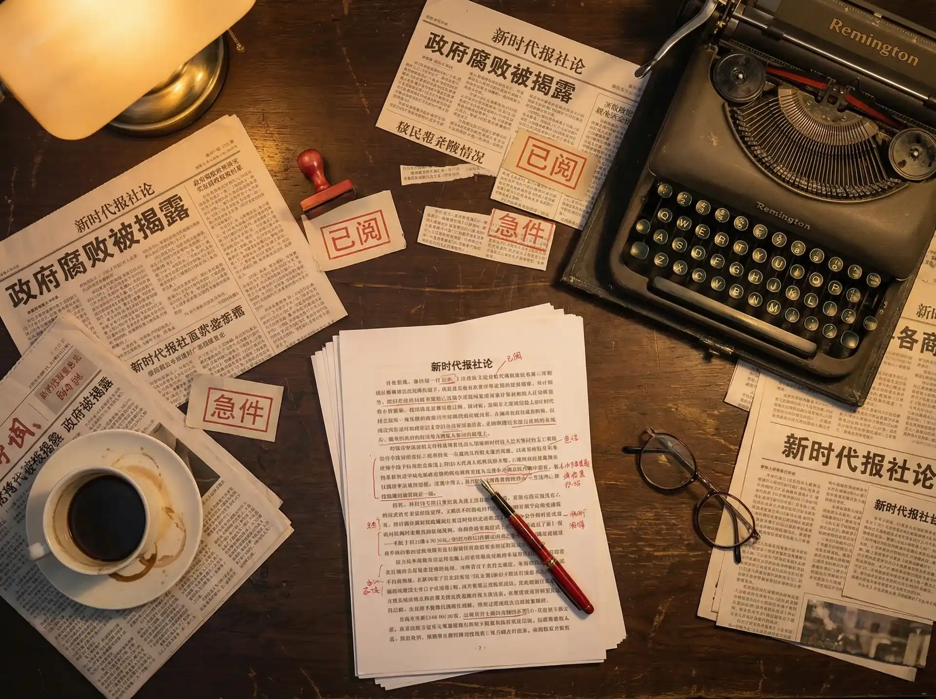 媚黑 - 报社编辑部工作场景